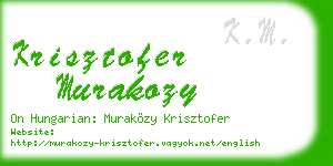 krisztofer murakozy business card
